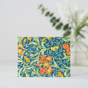 Postal Iris, un patrón de William Morris,