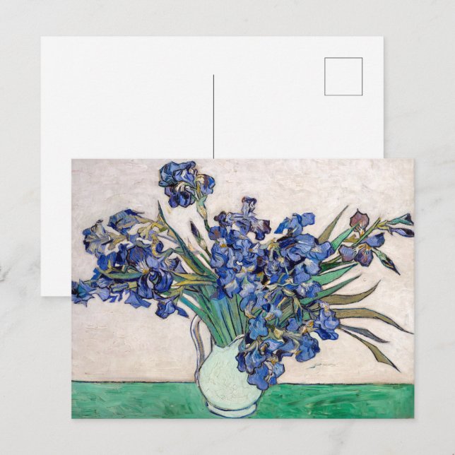 Postal Iris | Vincent van Gogh | (Anverso / Reverso)