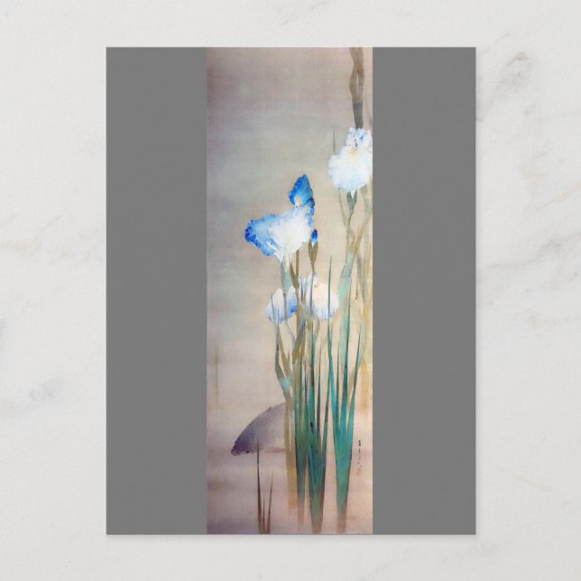 Postal Iris y Carp, Watanabe Seitei (Anverso)