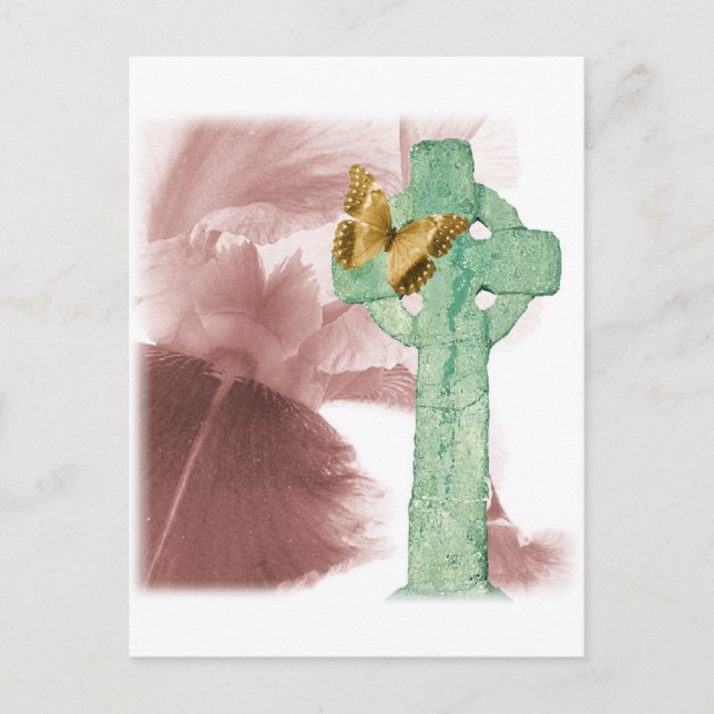 Postal Iris y marcador de piedra (Anverso)