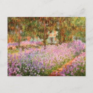 Postal Irises en el jardín de Monet