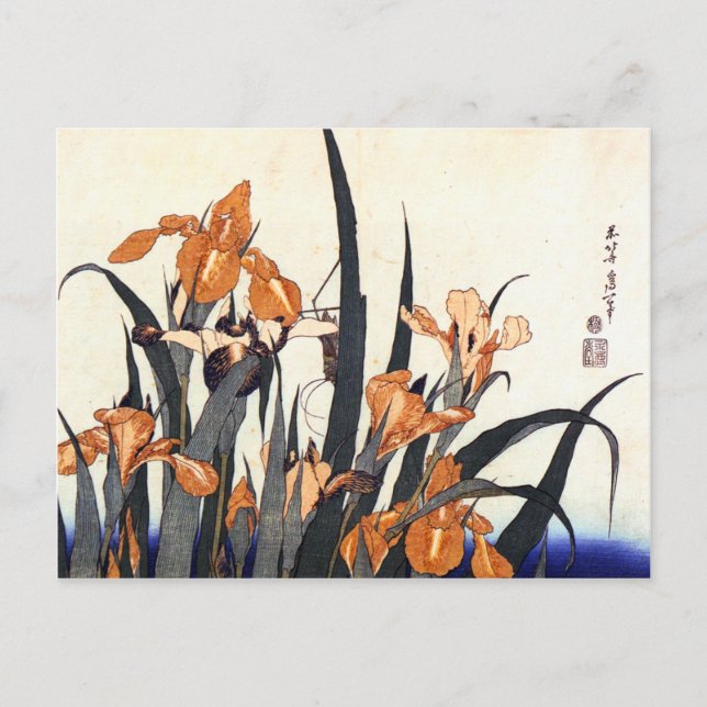 Postal Irises, Katsushika Hokusai (Anverso)
