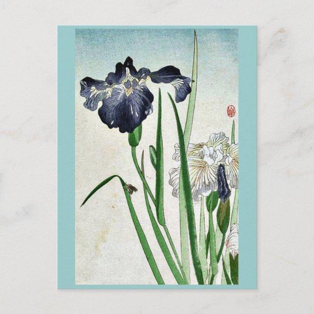 Postal Irises Ukiyoe (Anverso)