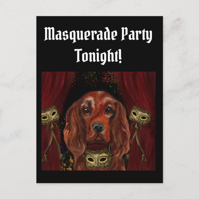 Postal Irish Red Setter    Postcard (Anverso)