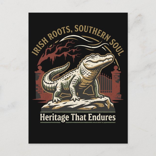 Postal Irish Roots Southern Soul Alligator (Anverso)