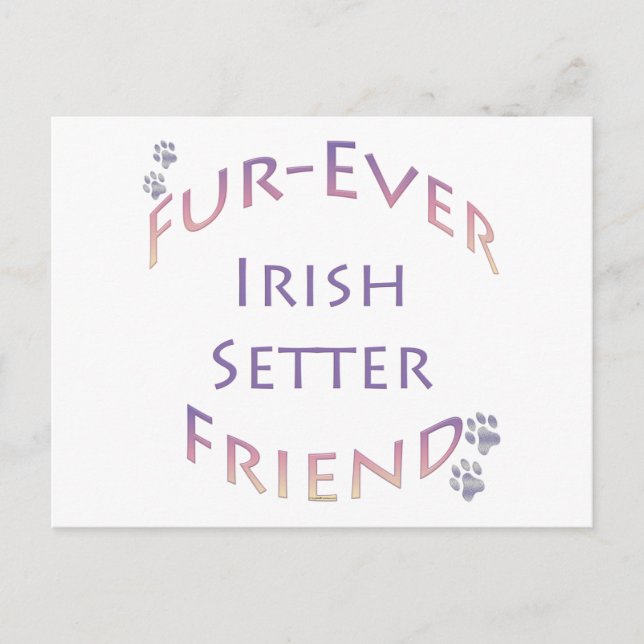 Postal Irish Setter Furever (Anverso)