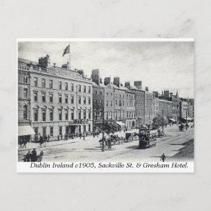 Postal Irlanda antigua, calle Sackville 1905 Dublín