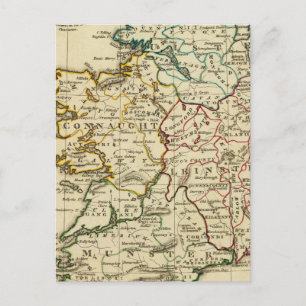 Postal Irlanda con fronteras delineadas
