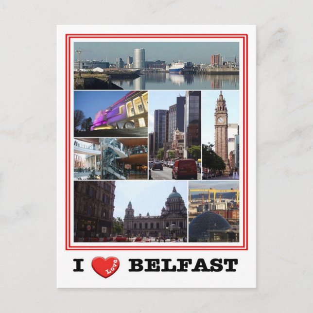 Postal Irlanda del Norte - Belfast - I Love - (Anverso)
