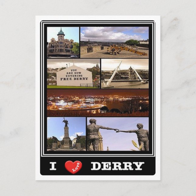 Postal Irlanda del Norte - Derry - I Love - (Anverso)