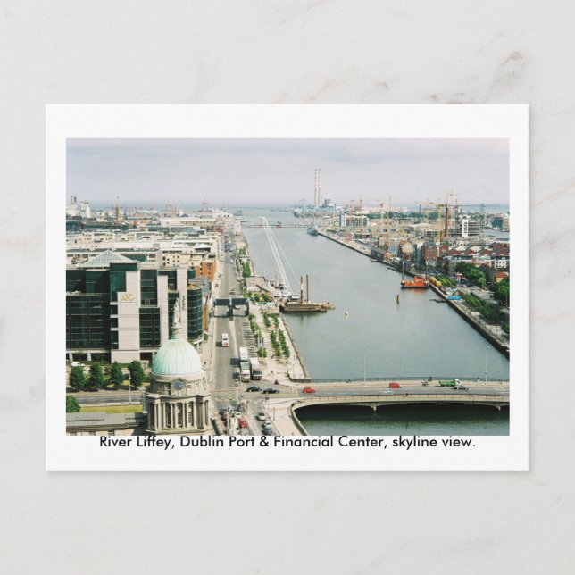 Postal Irlanda, Dublín Port & Financial Center (Anverso)
