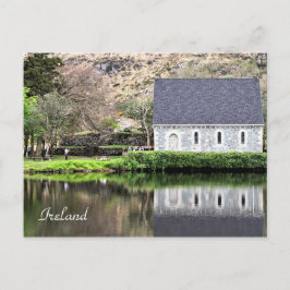 Postal Irlanda, Iglesia, Muro de Piedra, Lago, Fotografía