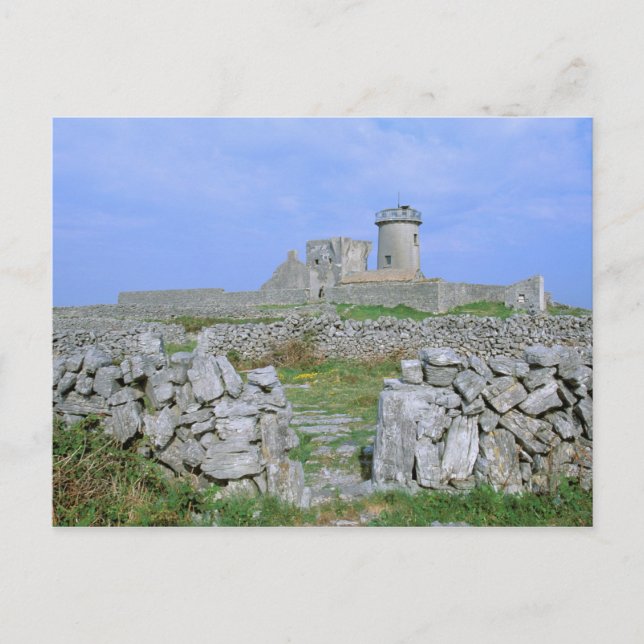 Postal Irlanda, Inishmore, Isla Aran, Fuerte Dun Aengus (Anverso)