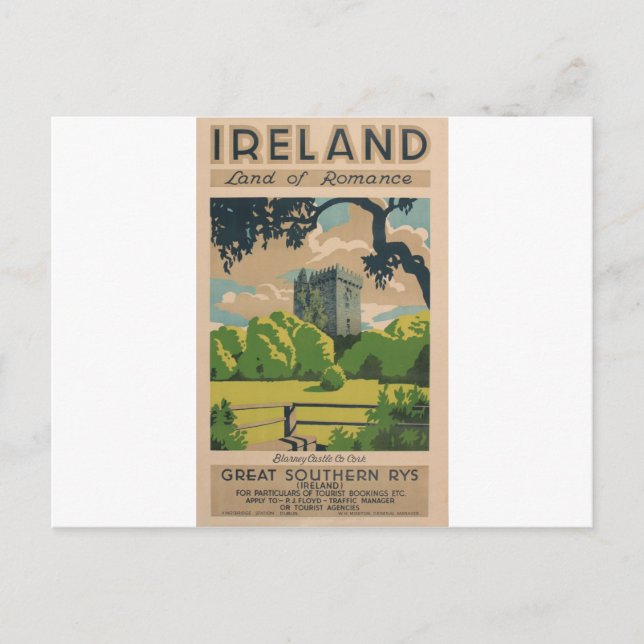 Postal Irlanda Viaje Vintage (Anverso)