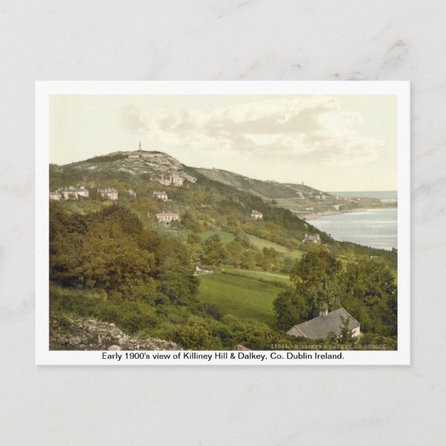 Postal Irlanda Vintage, Killiney Hill, Dalkey (Anverso)