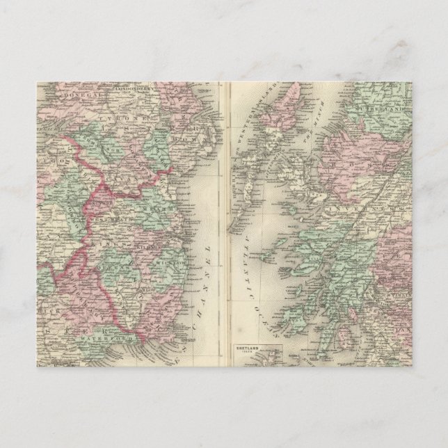 Postal Irlanda y Escocia (Anverso)