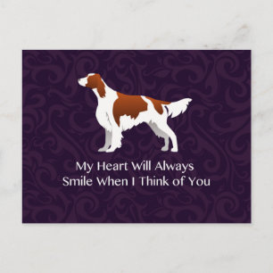 Postal Irlandés, rojo y blanco, pensando en ti