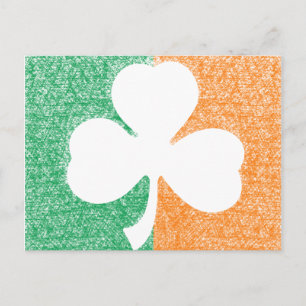 Postal irlandesa del personalizado Shamrock