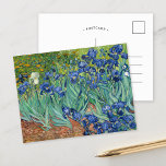 Postal Irlandeses | Vincent Van Gogh<br><div class="desc">Irises (1889) del artista holandés post-impresionista Vincent Van Gogh. El paisaje original es un óleo sobre lienzo que muestra un jardín de flores de iris florecientes. Utilice las herramientas de diseño para agregar texto personalizado o personalizar la imagen.</div>