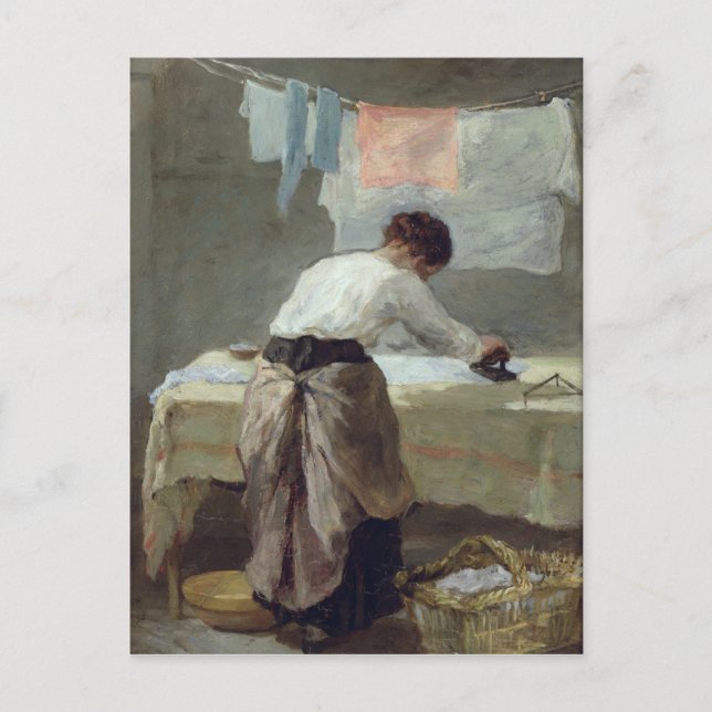 Postal Ironing femenino (Anverso)