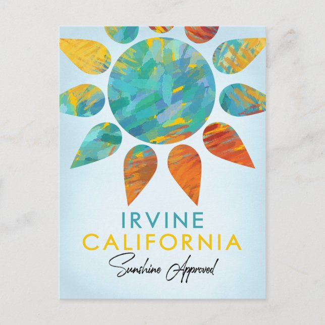 Postal Irvine California Sunshine Travel (Anverso)