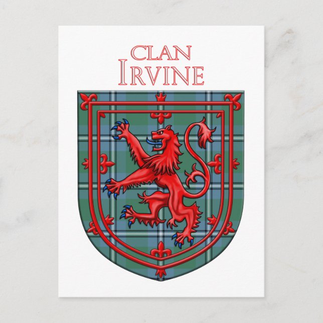 Postal Irvine de Drum Tartan Scottish Plaid (Anverso)