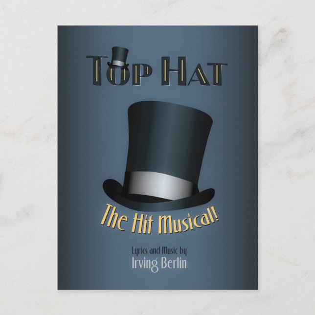 Postal Irving Berlin Top Hat Poster musical