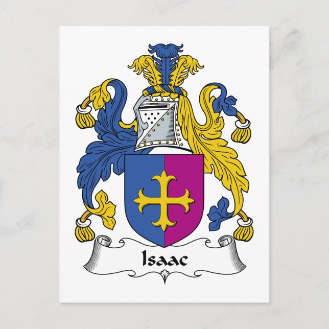 Postal Isaac Family Crest (Anverso)