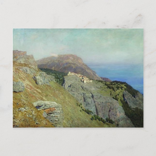 Postal Isaac Levitan-Corniche. Sur de Francia. (Anverso)