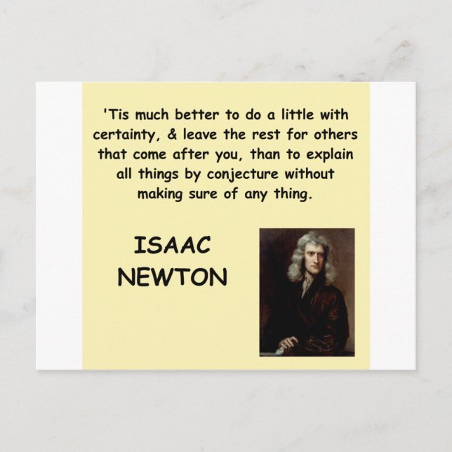 Postal isaac newton (Anverso)
