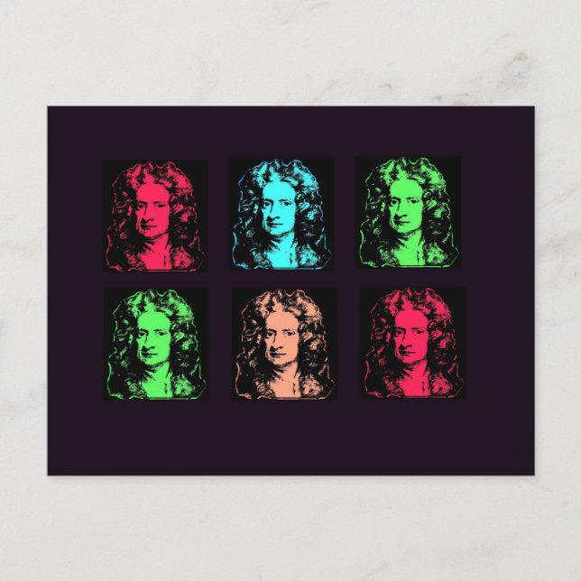Postal Isaac Newton Collage (Anverso)