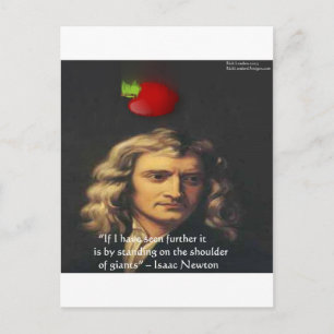 Postal Isaac Newton "Hombros de Gigantes" Regalos de Sabi