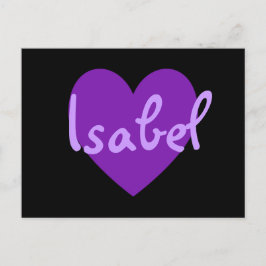 Postal Isabel en morado