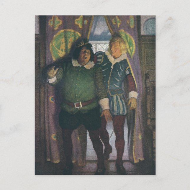 Postal Isabelinas en una posada (Anverso)