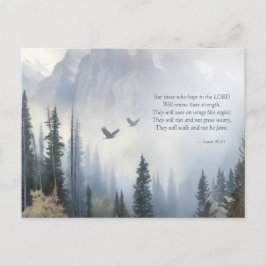 Postal Isaiah 40:31 Wings Like Eagles Scripture Postcard