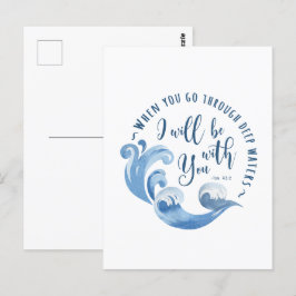 Postal Isaiah 43:2 Olas oceánicas