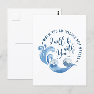 Postal Isaiah 43:2 Olas oceánicas