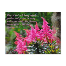 Isaiah 61:11 Inspirador floral rosado