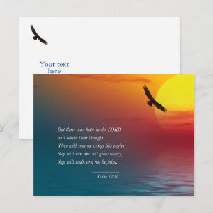 Postal Isaías 40:31 Verso Biblia Lord Eagle se alza