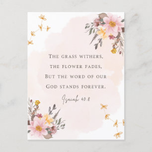 Postal Isaías 40:8 Biblia Verse