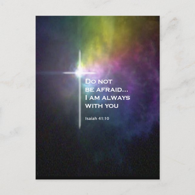Postal Isaías 41:10 (Anverso)