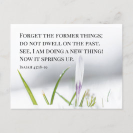Postal Isaías 43:18 Estoy haciendo una NUEVA COSA Biblia 
