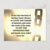 Isaías 58:6 Clase de ayuno que he elegido