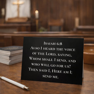 Postal Isaías 6:8 Aquí Estoy, Envíenme Misiones Cristiana