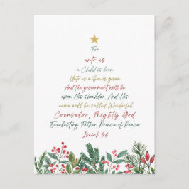 Postal Isaías 9:6 Para Nosotros Un Niño Nace Navidades