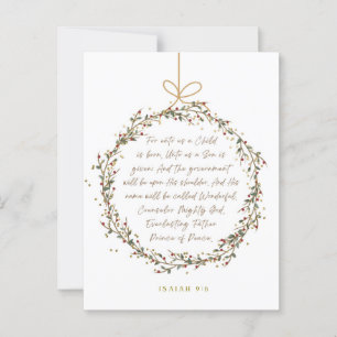 Postal Isaías 9:6 Para Unto Uu Un Niño Navidad Cristiano