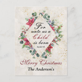 Postal Isaías 9:6 Porque para nosotros un niño nace, Navi