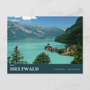 Postal Iseltwald en el lago Brienz Suiza