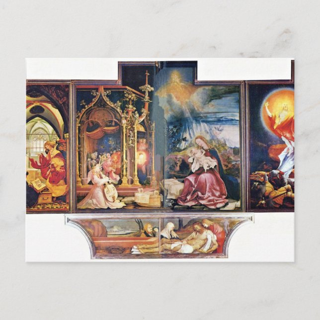 Postal Isenheim Antiguo Altar En El Antonine Isenhe (Anverso)
