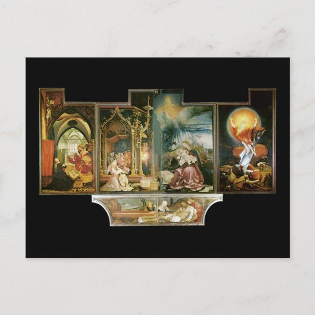 Postal Isenheimer Altar, Mathis Gothart Grünewald (Anverso)